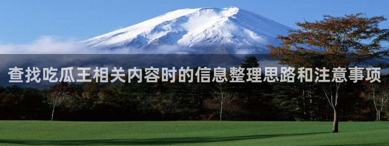 网络黑料事件:查找吃瓜王相关内容时的信息整理思路和注意事项