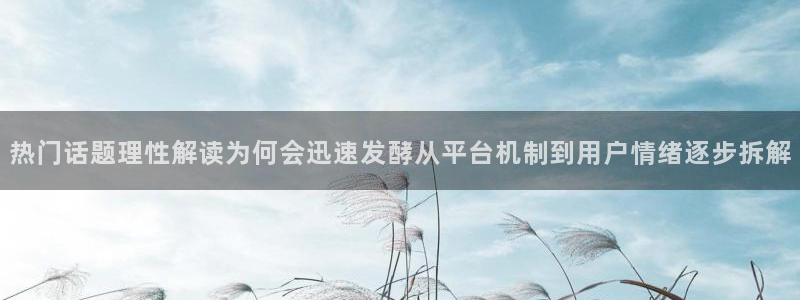 黑料爆料入口:热门话题理性解读为何会迅速发酵从平台机制到用户情绪逐步拆解